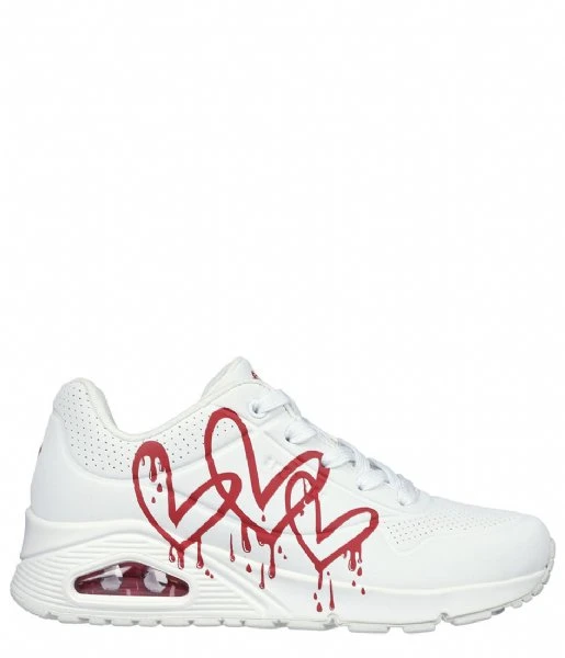 Skechers Uno Dripping In Love White Red 3 Skechers Uno Dripping In Love White Red