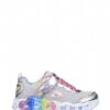 Skechers Infinite Heart Lights Love Silver Multi S