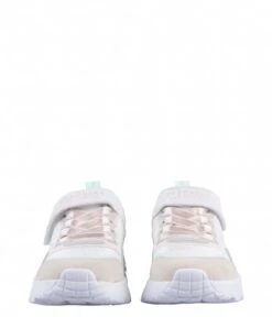 Skechers Color Pop Gore And Strap Fashion Sneaker With Multi Colored Overlays White Textile Mint Trim -Skechers 310477L wmnt 3 600