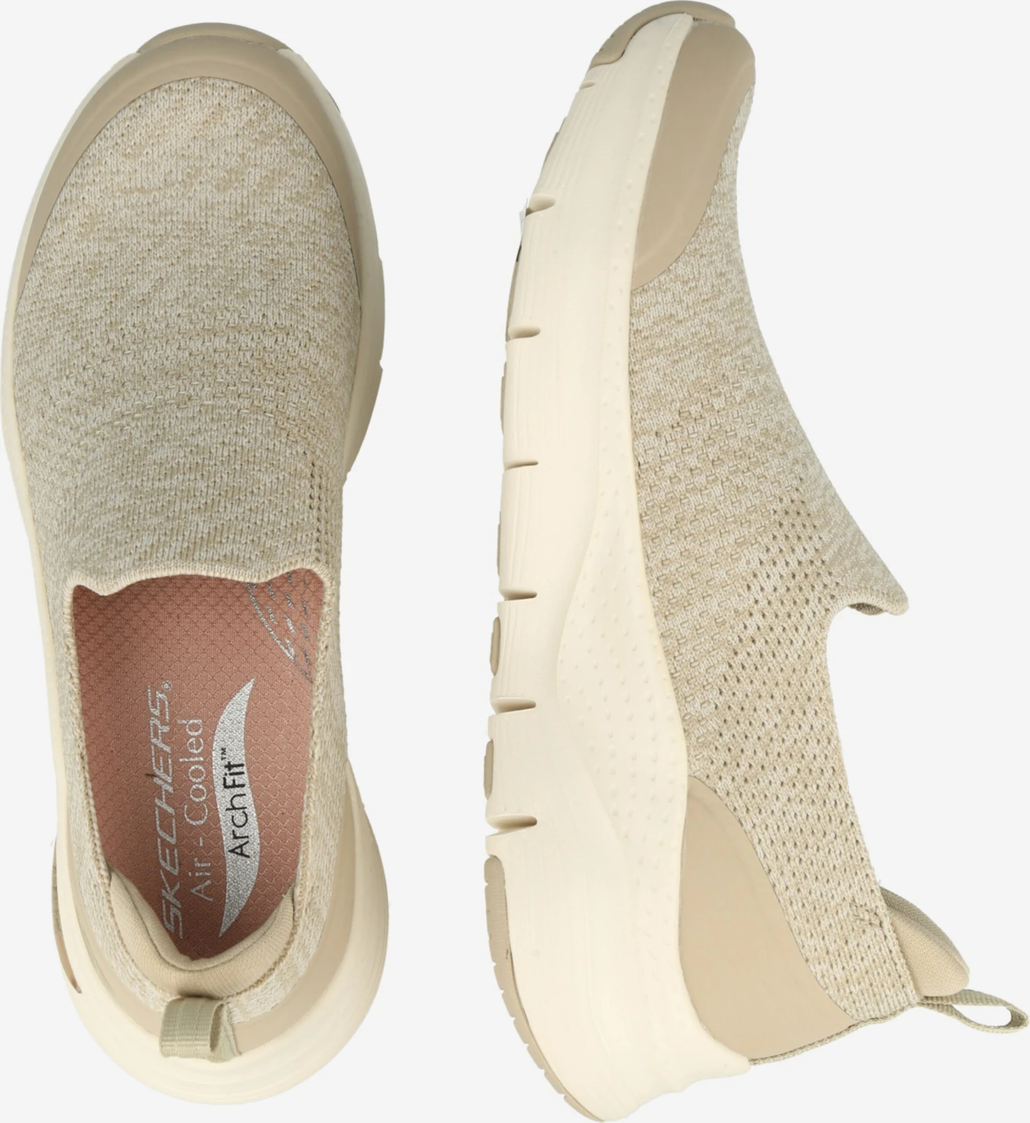 Skechers Slip-on Sneakers Slip-on Dames Taupe 4 Skechers Slip-on Sneakers Slip-on Dames Taupe - Afbeelding 2