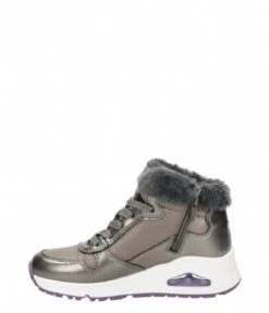 Skechers Uno-Cozy On Air Gun Metal Lavender 9 Skechers Uno-Cozy On Air Gun Metal Lavender -Skechers unocozyonair metallic 2 600